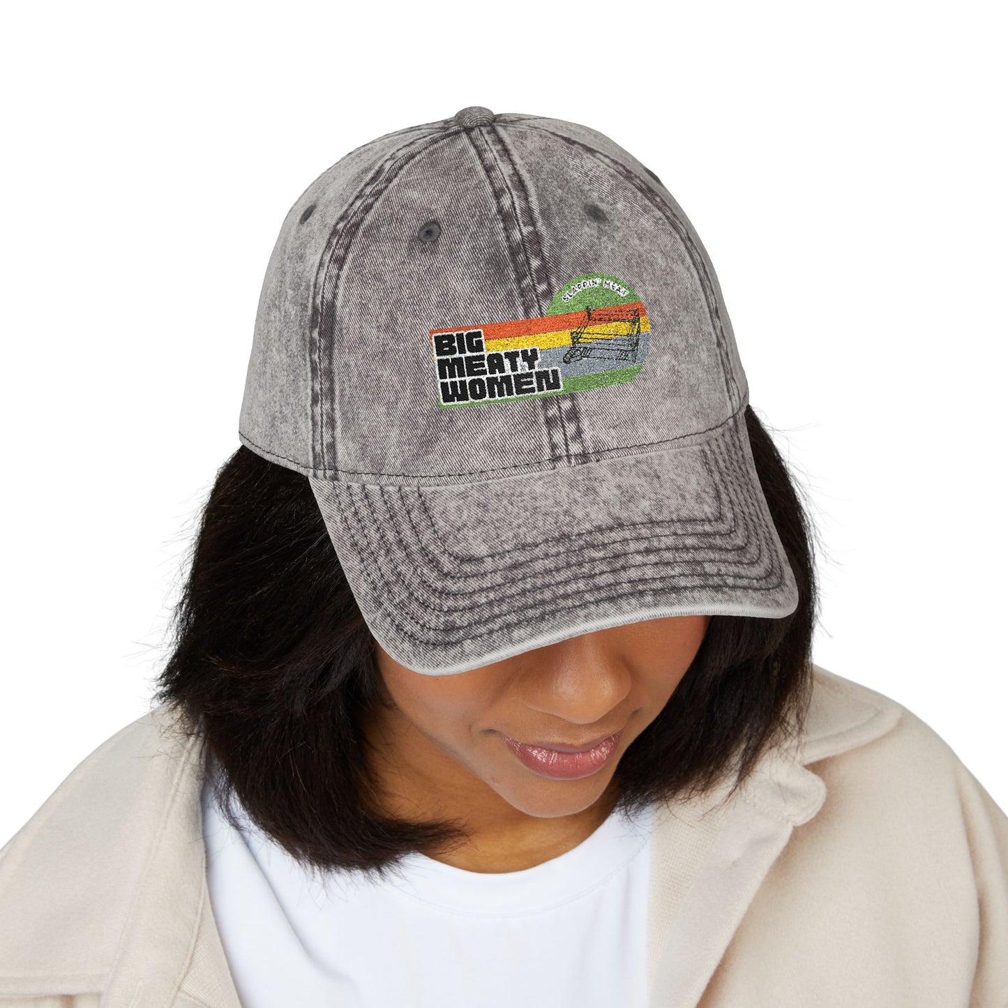 Vintage Big Meaty Women Embroidered Cap
