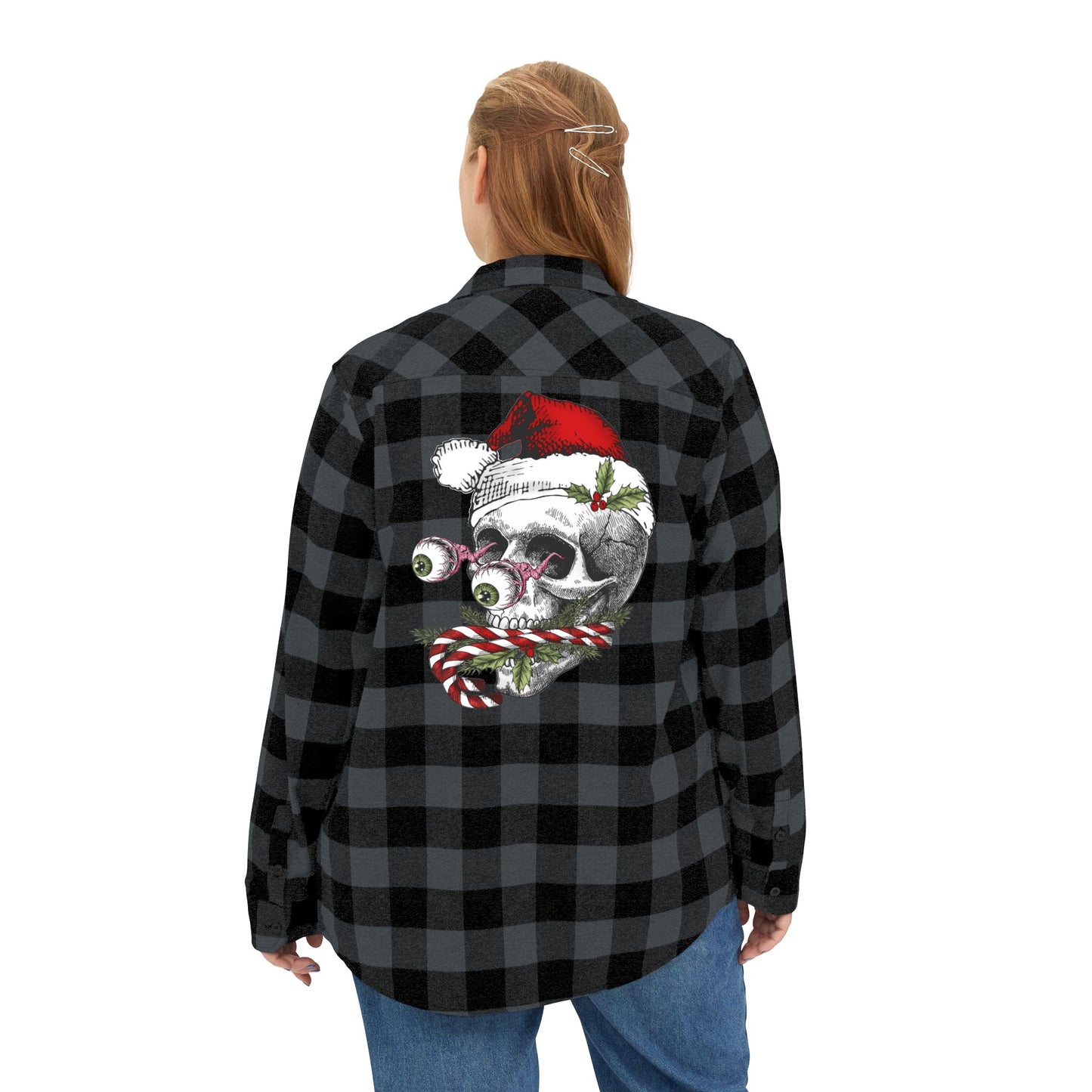 Christmas Skull Flannel Shirt