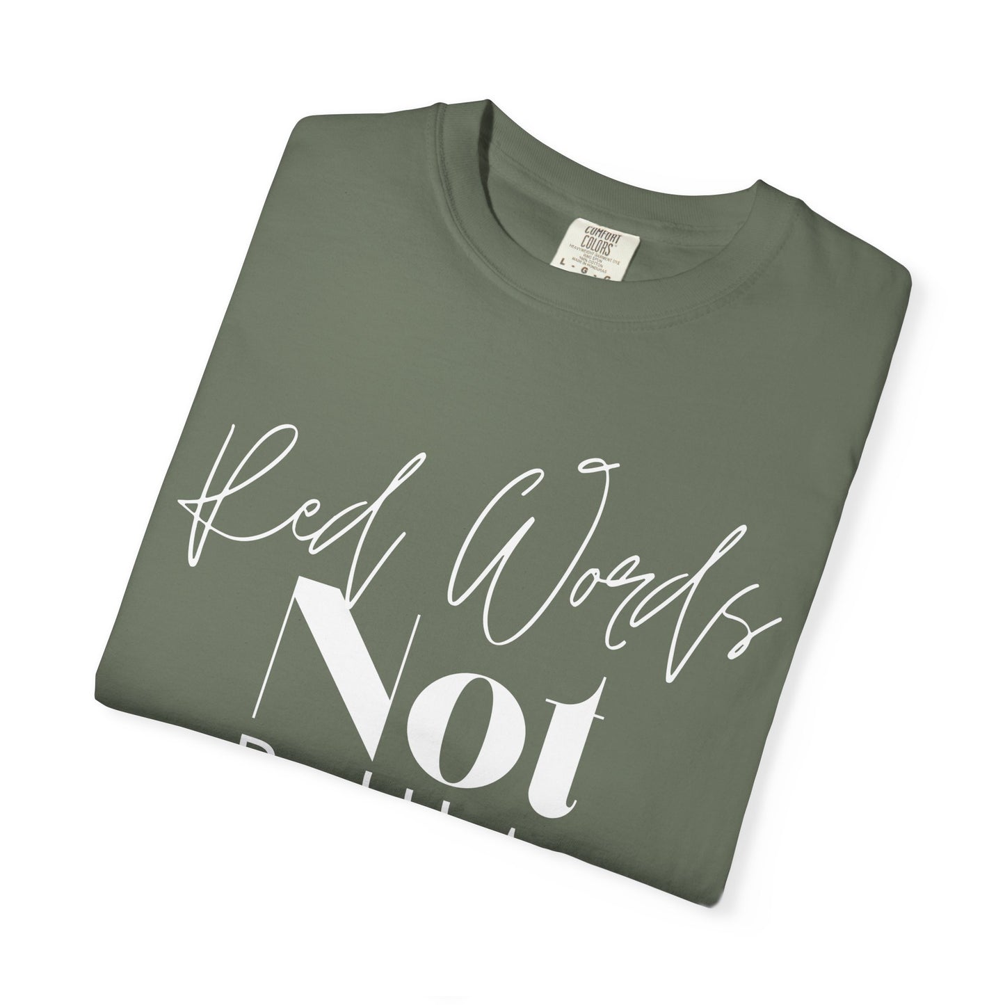 Red Worlds Not Red Hats Tee