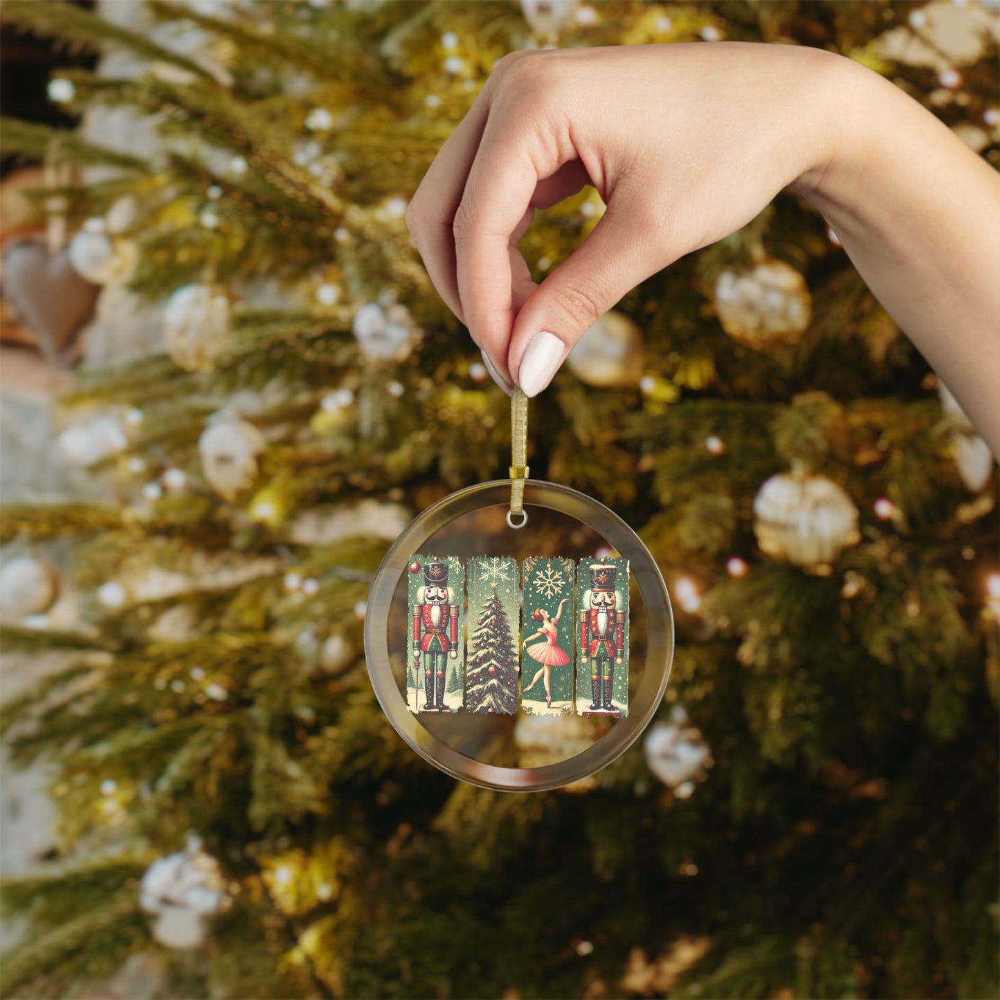 Nutcracker Ballet Glass Ornaments
