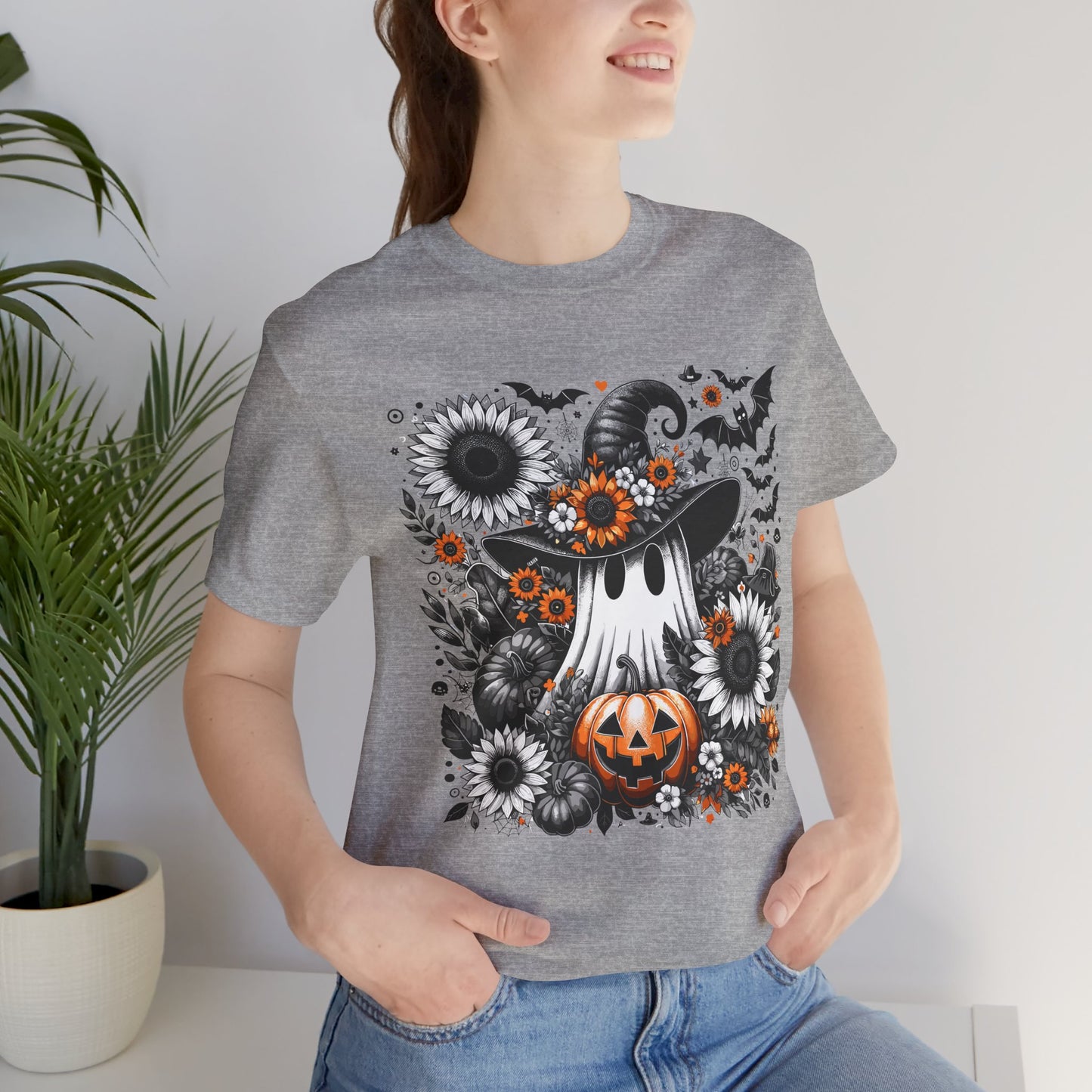 Halloween Ghost and Pumpkin Tee