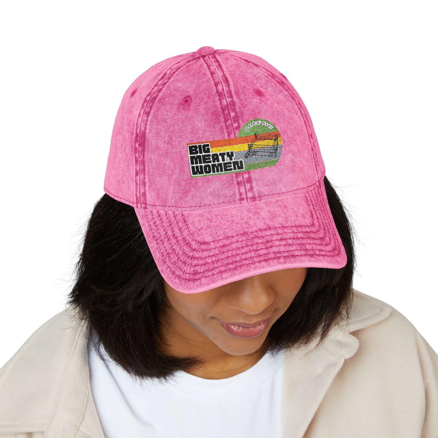 Vintage Big Meaty Women Embroidered Cap