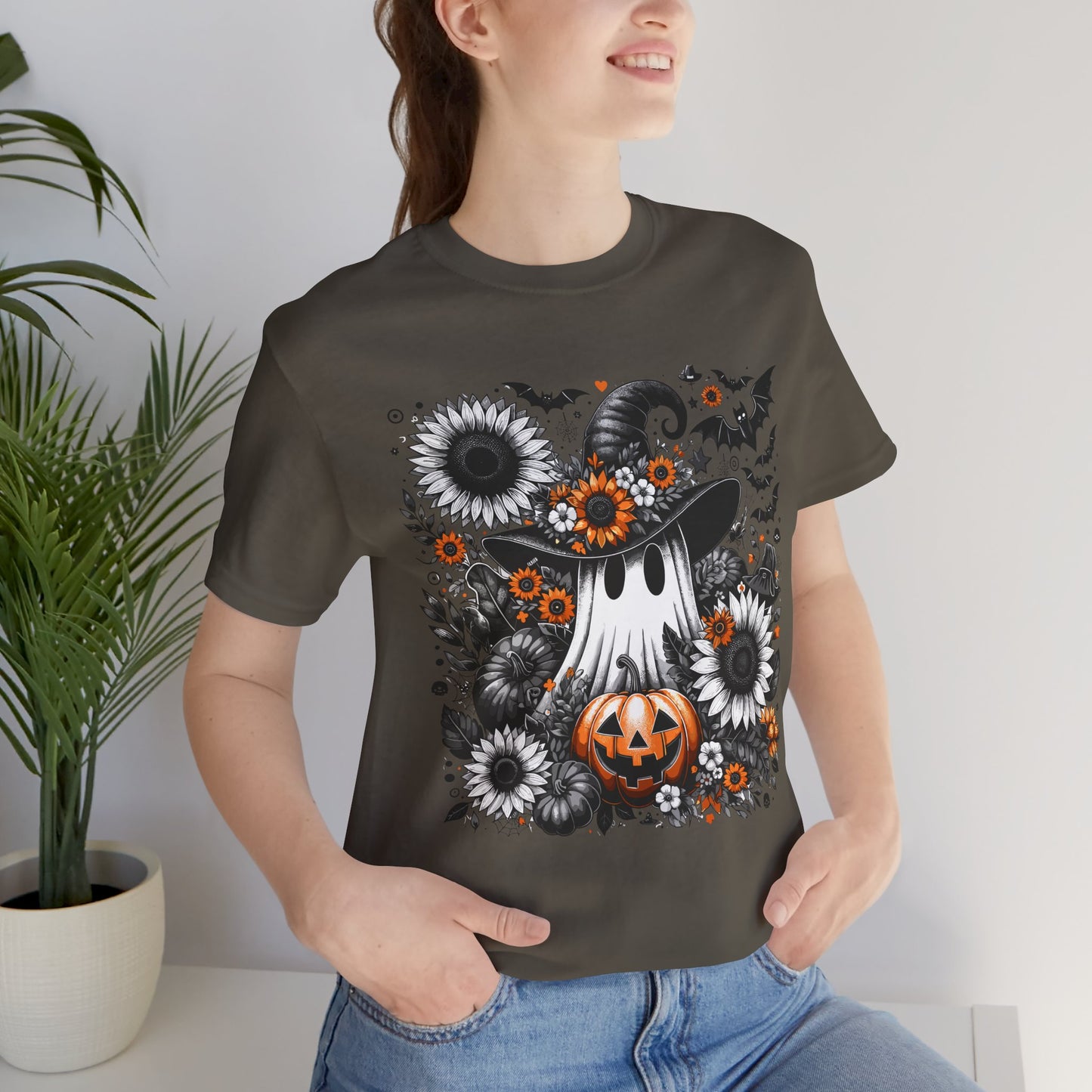 Halloween Ghost and Pumpkin Tee