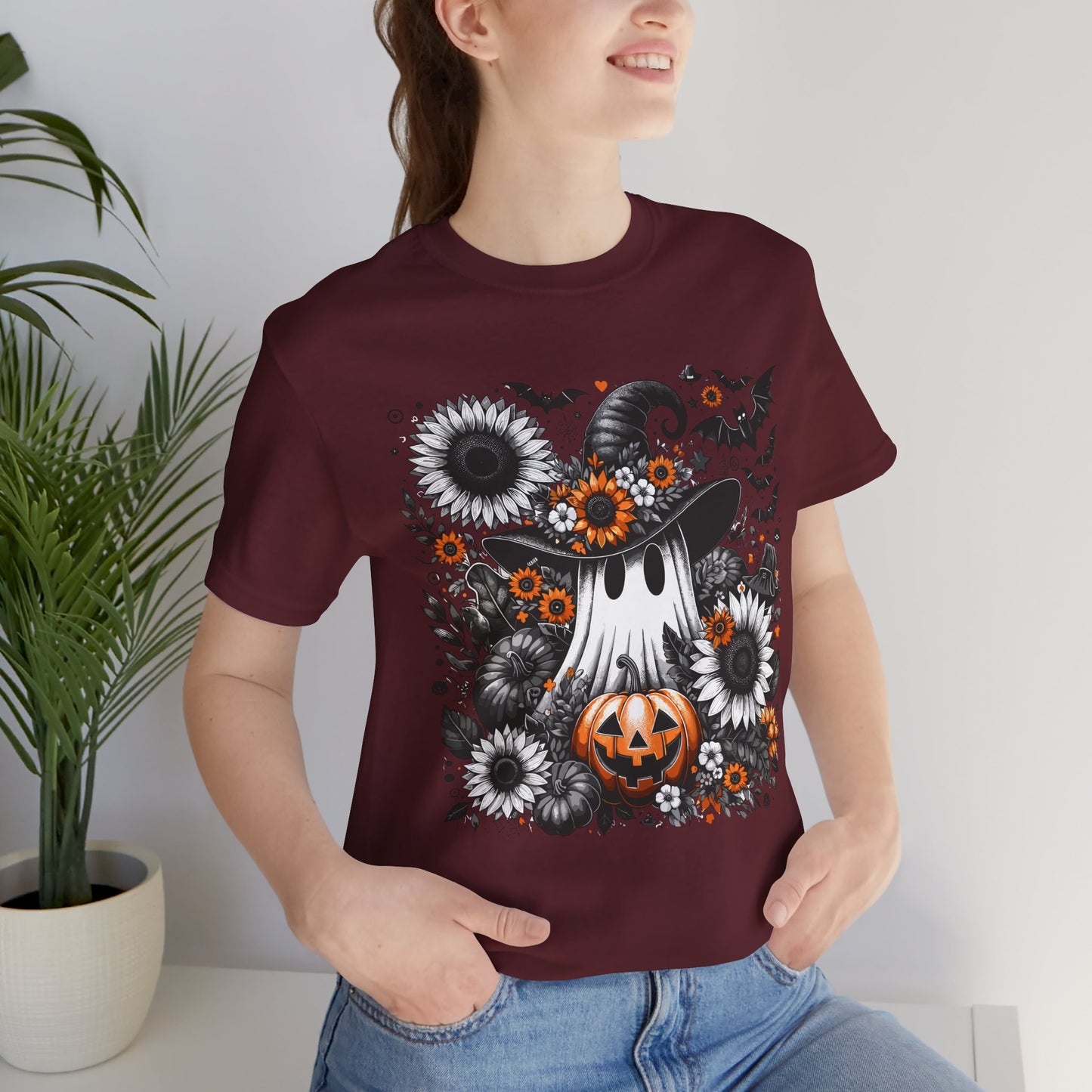 Halloween Ghost and Pumpkin Tee