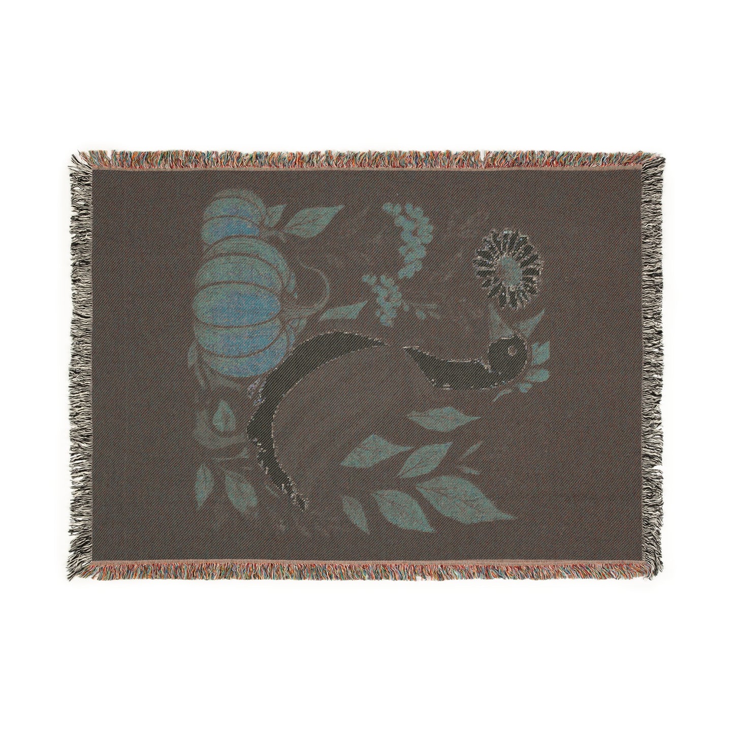 Cozy Woven Blanket - Autumn Halloween Silly Goose