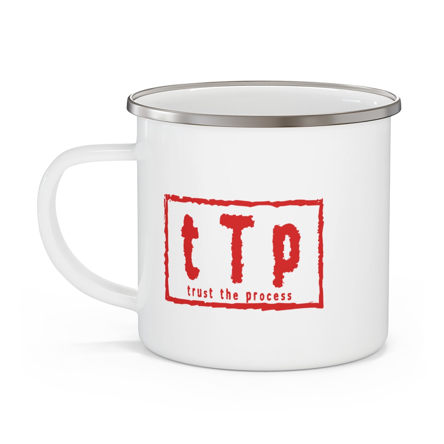 tTp Trust the Process Enamel Camping Mug