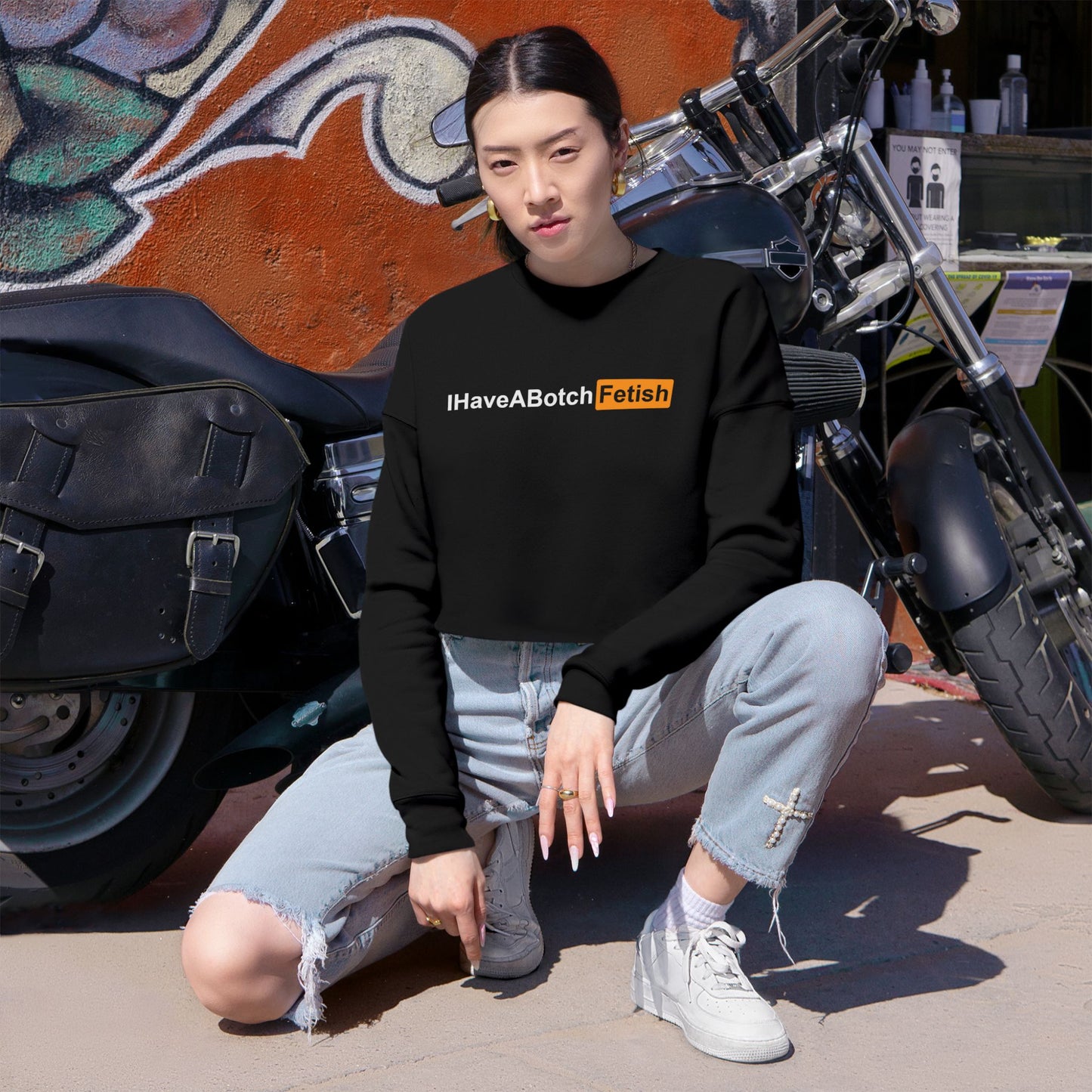 Cropped Sweatshirt I Have A Botch Fetish