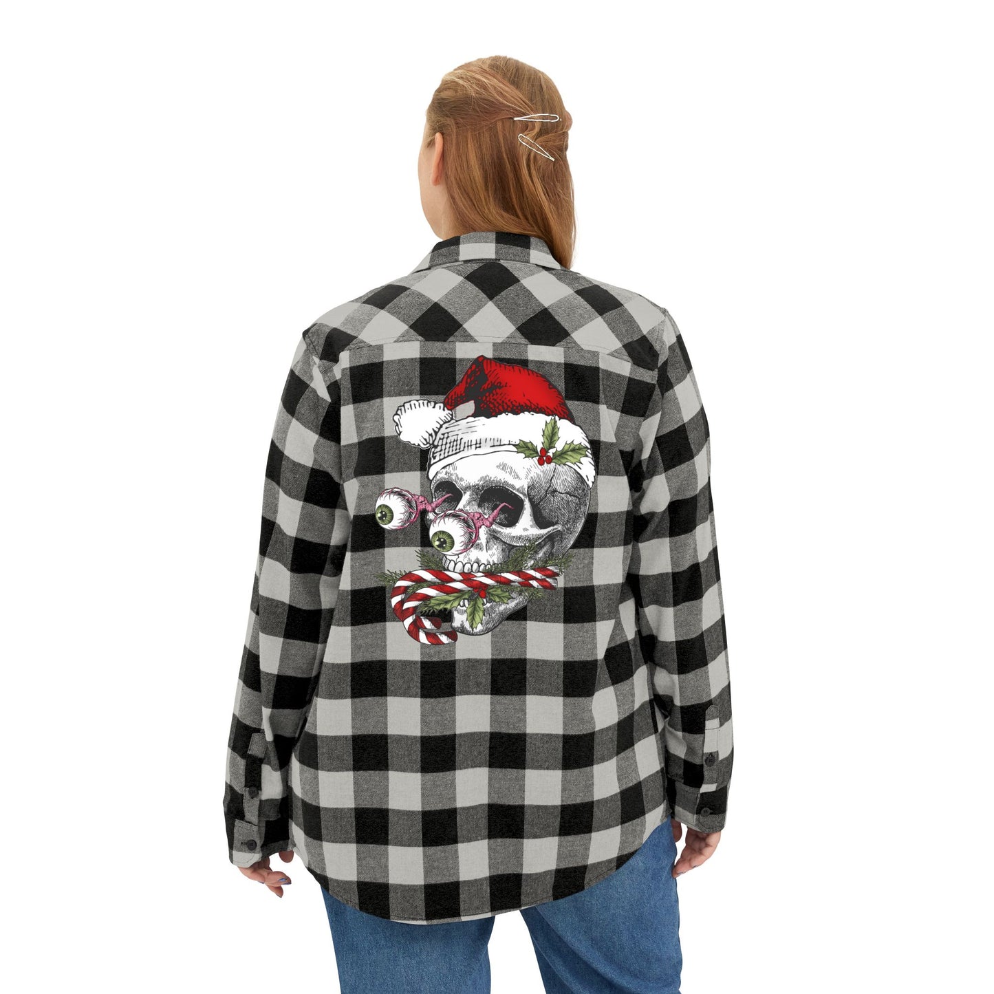 Christmas Skull Flannel Shirt