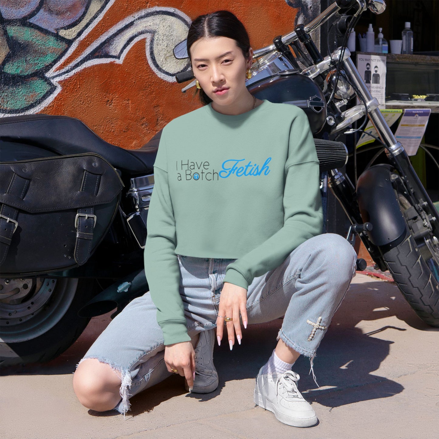 Cropped Sweatshirt I Have A Botch Fetish OF Style