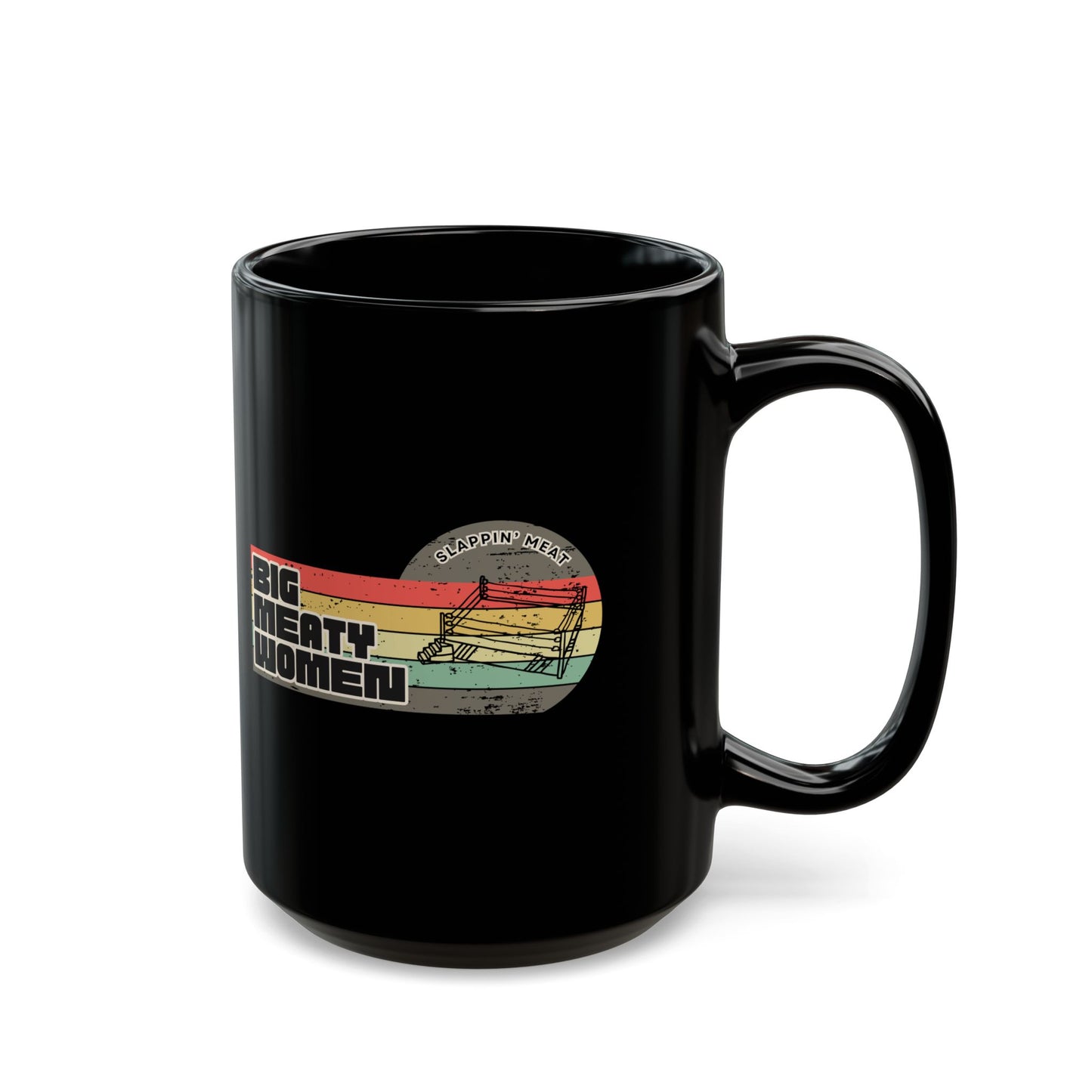 Vintage Big Meaty Women Black Mug