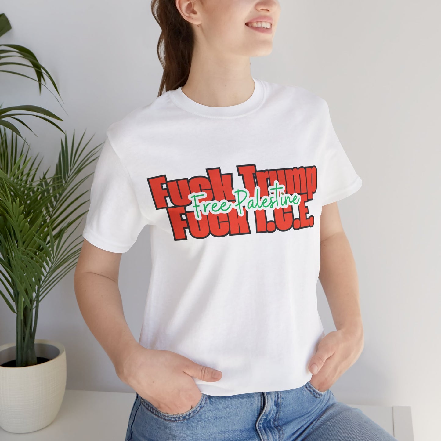 Free Palestine, Anti Trump, Anti I.C.E Tee