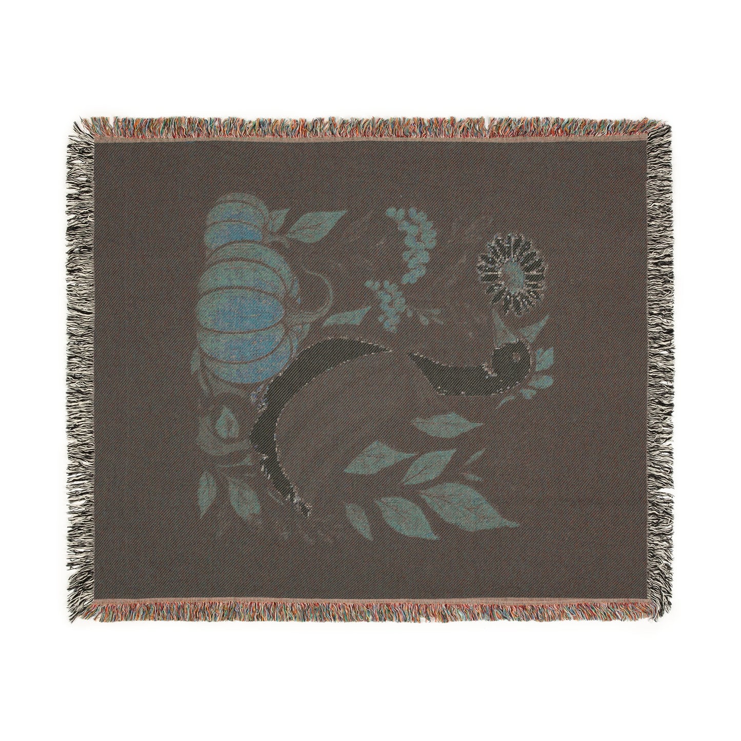 Cozy Woven Blanket - Autumn Halloween Silly Goose