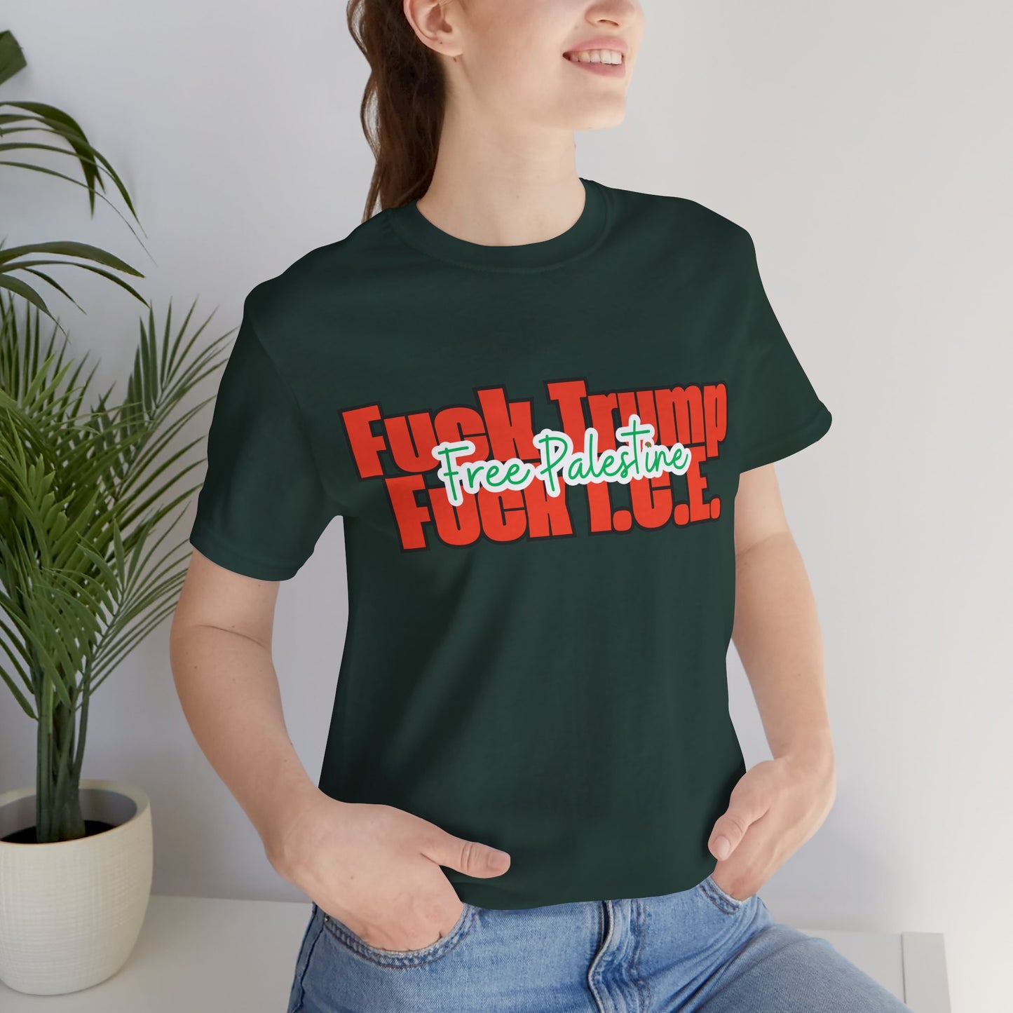 Free Palestine, Anti Trump, Anti I.C.E Tee