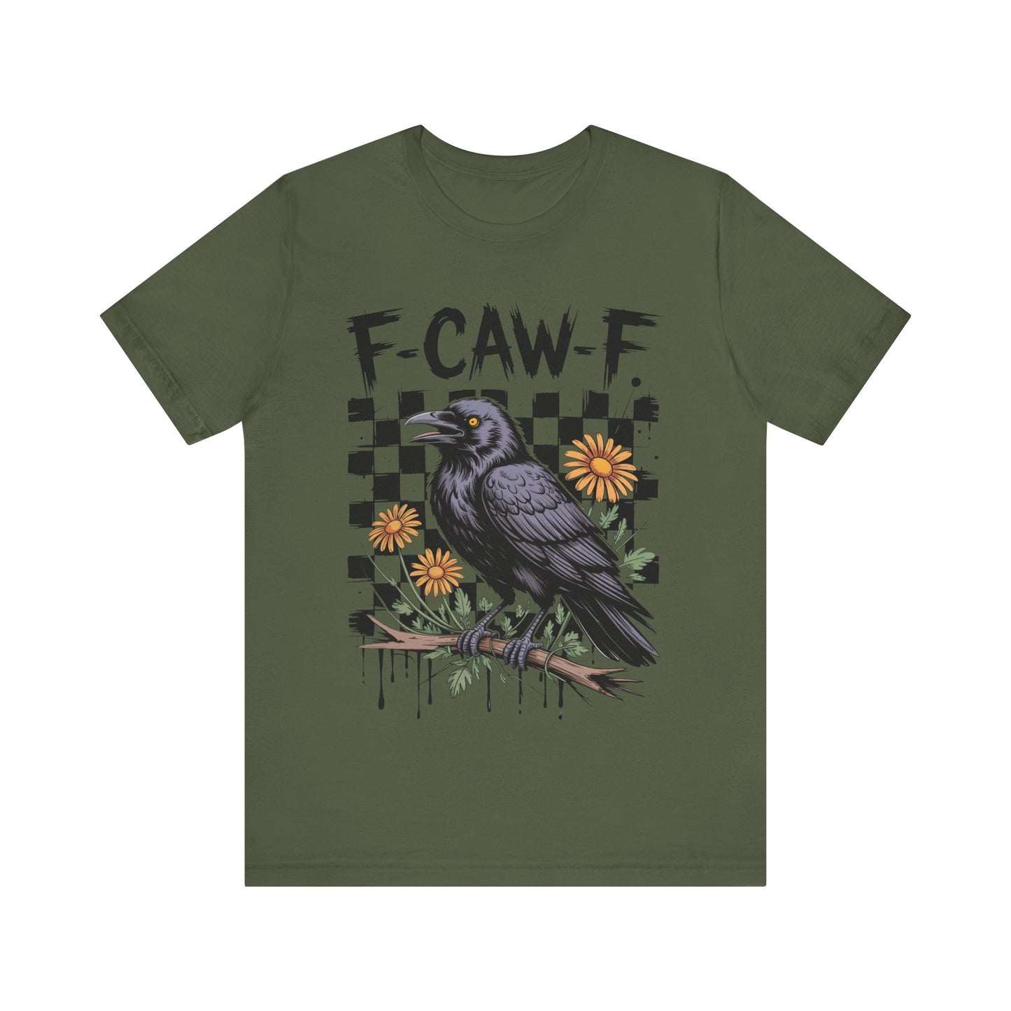 F-caw-f Raven Edgy Raven Graphic Tee