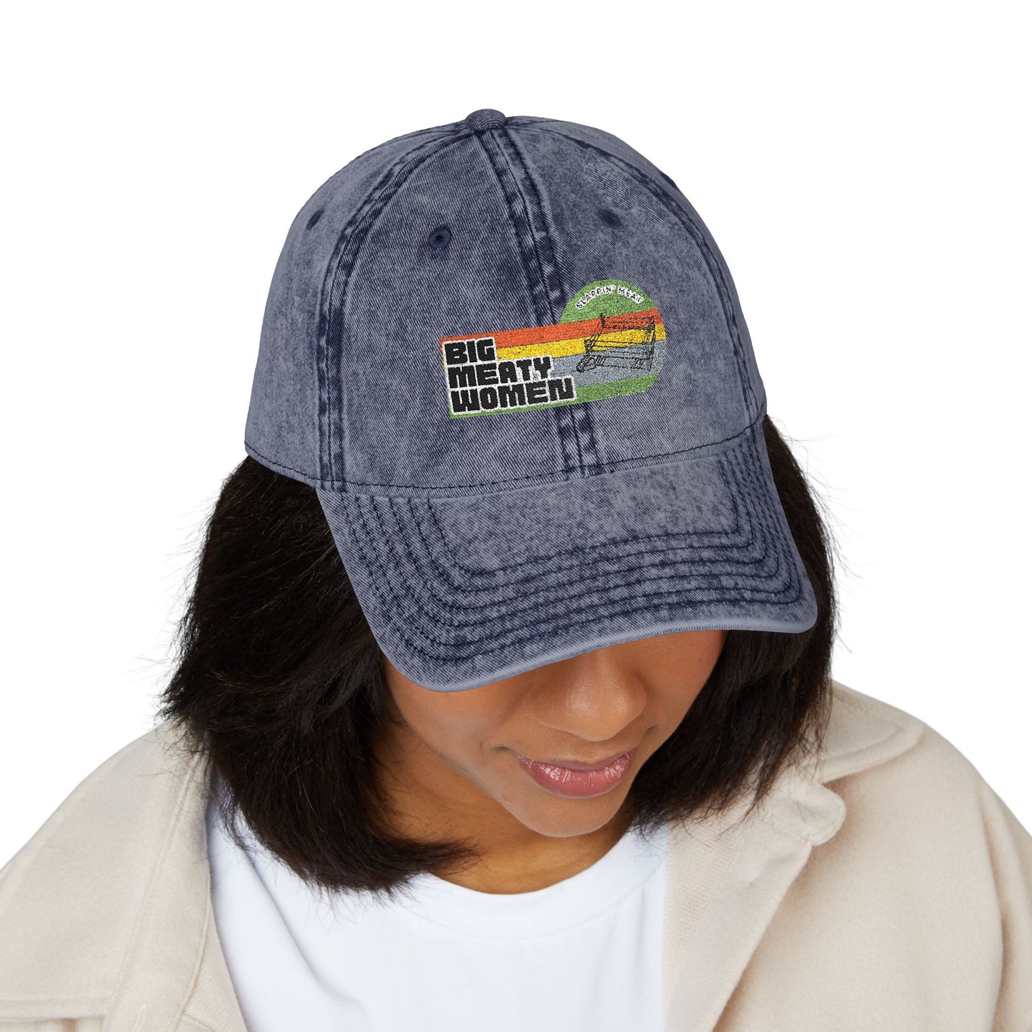 Vintage Big Meaty Women Embroidered Cap