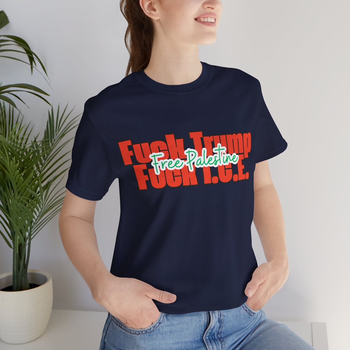 Free Palestine, Anti Trump, Anti I.C.E Tee