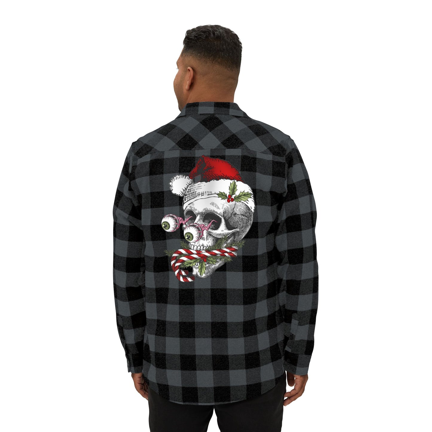 Christmas Skull Flannel Shirt