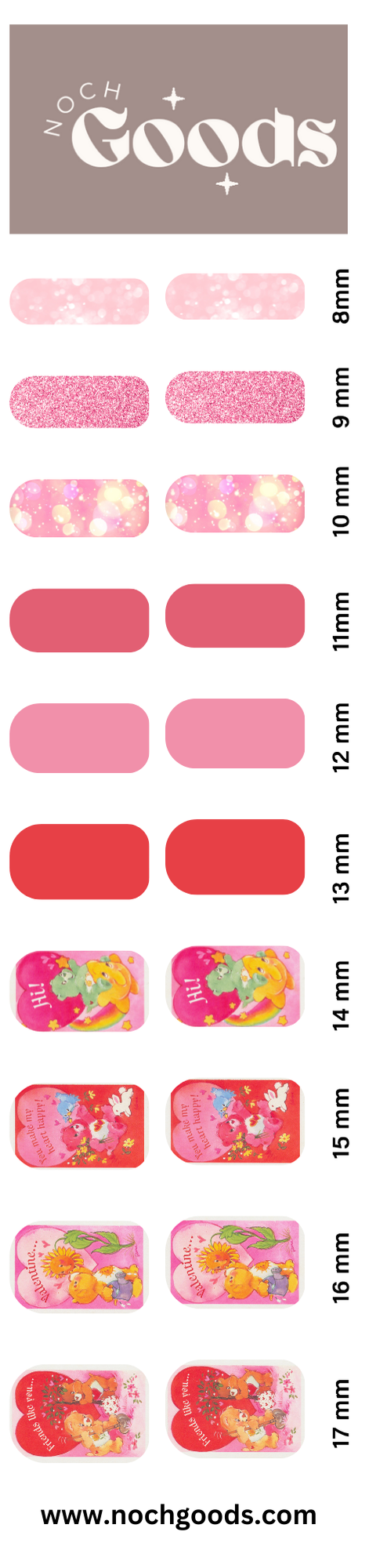 Retro Bear Valentine Printable Waterslide Nail Decals