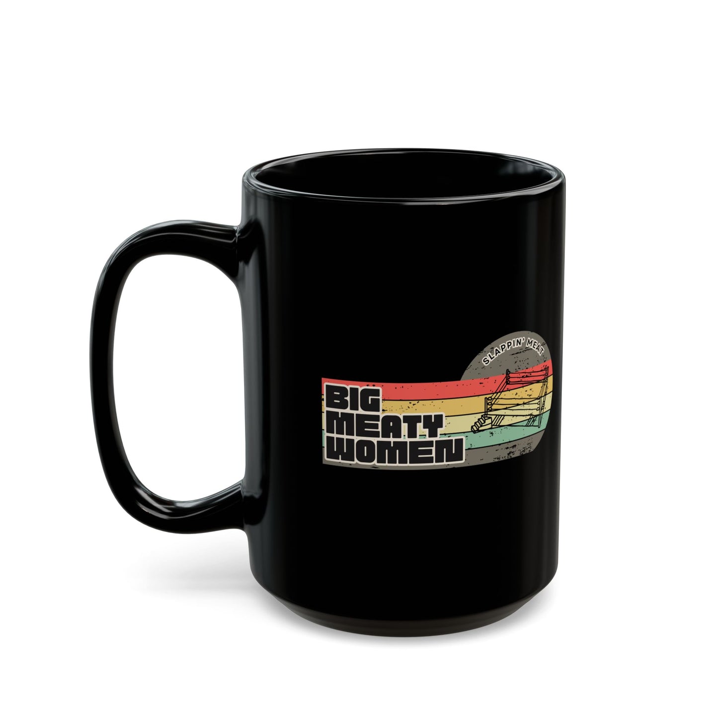 Vintage Big Meaty Women Black Mug