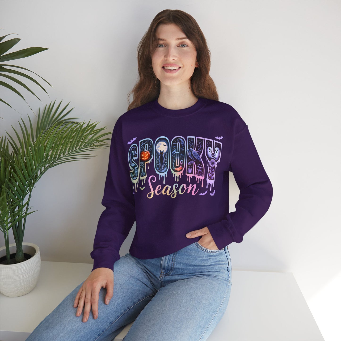 Iridescent Halloween Spooky Season Sweatshirt