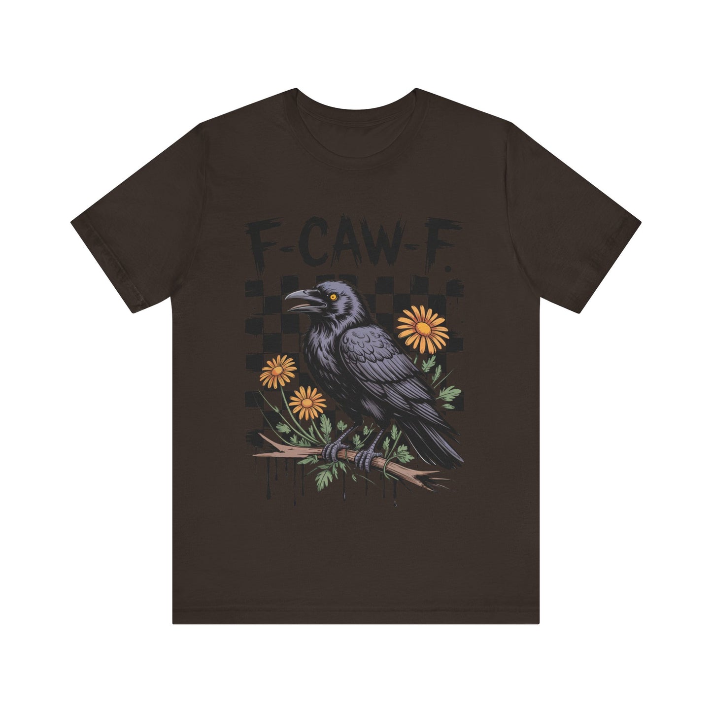 F-caw-f Raven Edgy Raven Graphic Tee