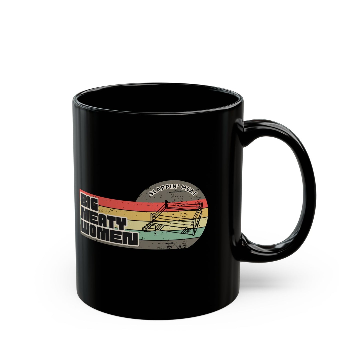 Vintage Big Meaty Women Black Mug