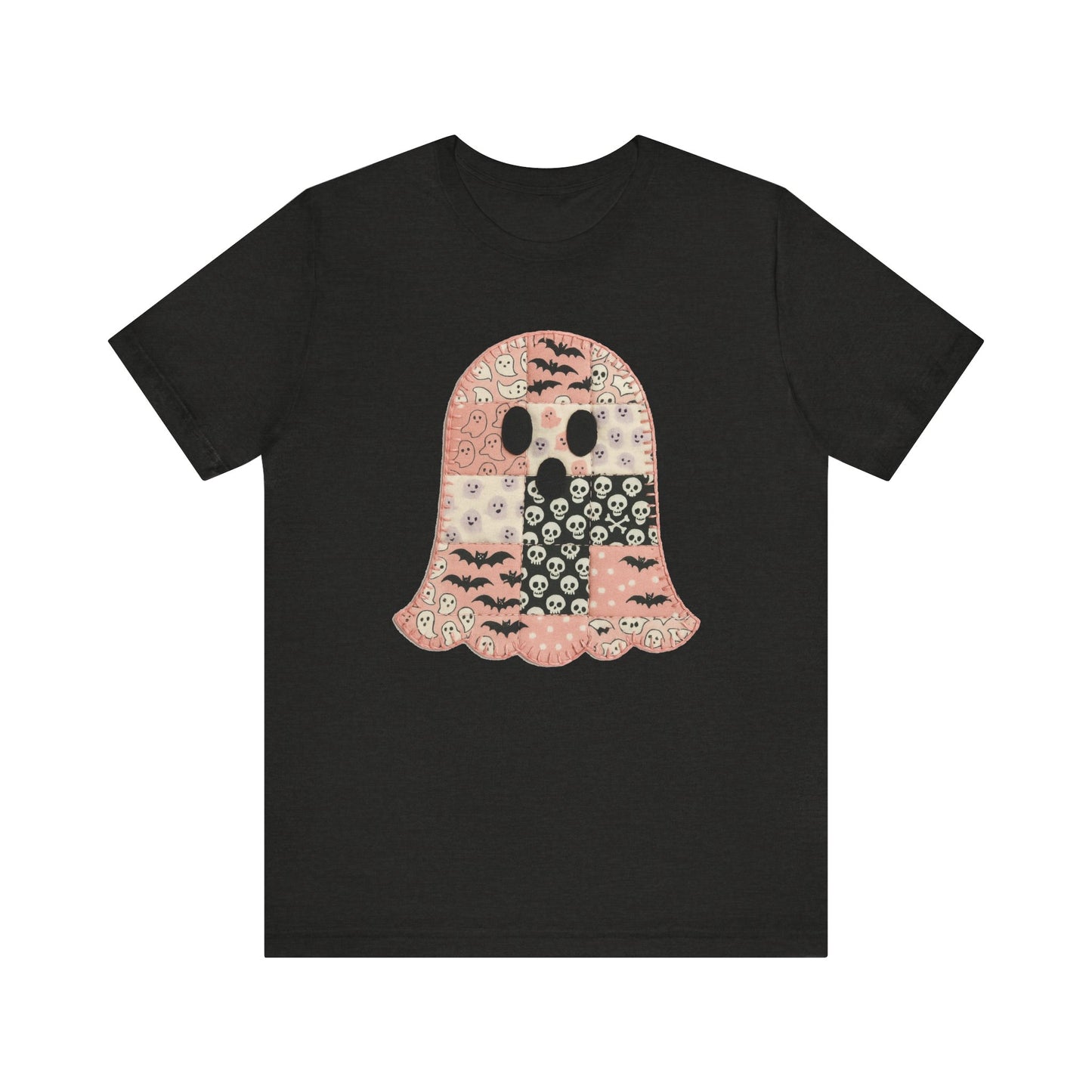 Cute Halloween Ghost Patchwork Tee