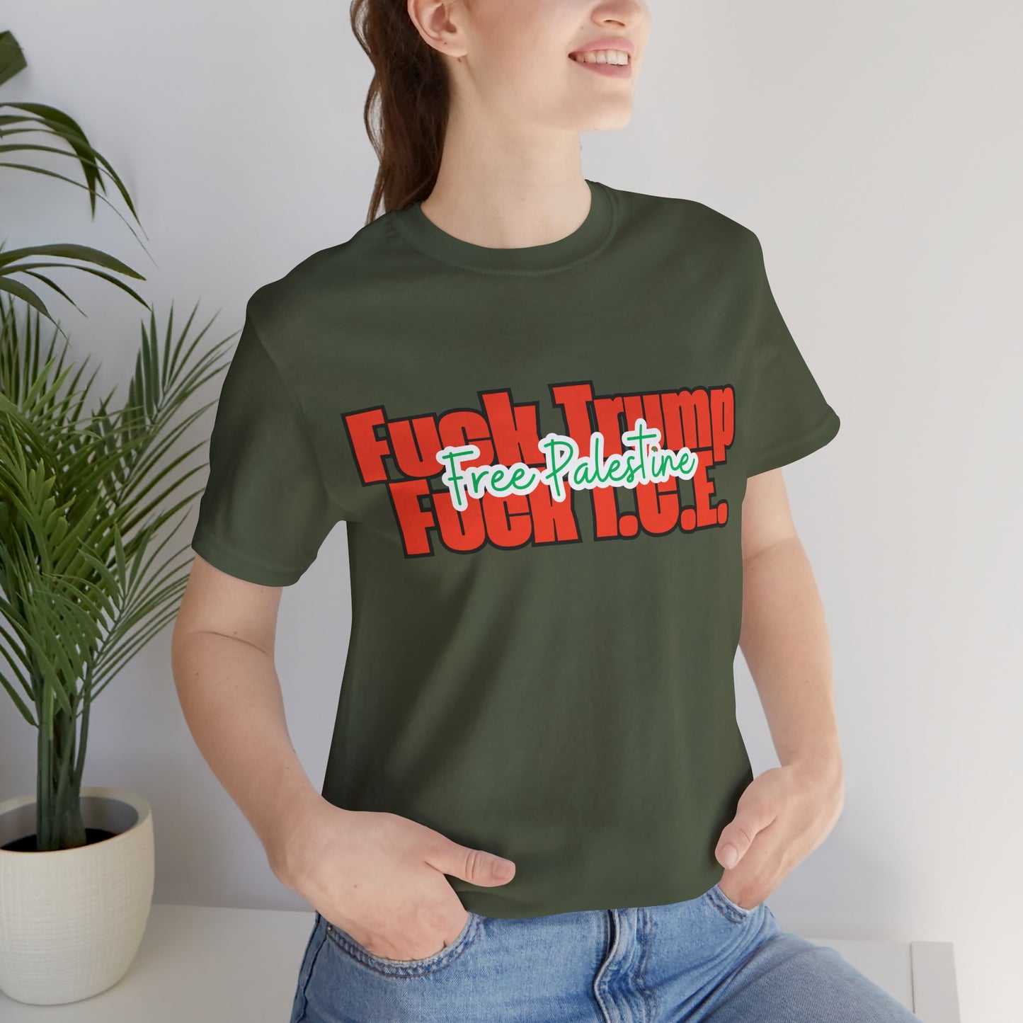 Free Palestine, Anti Trump, Anti I.C.E Tee