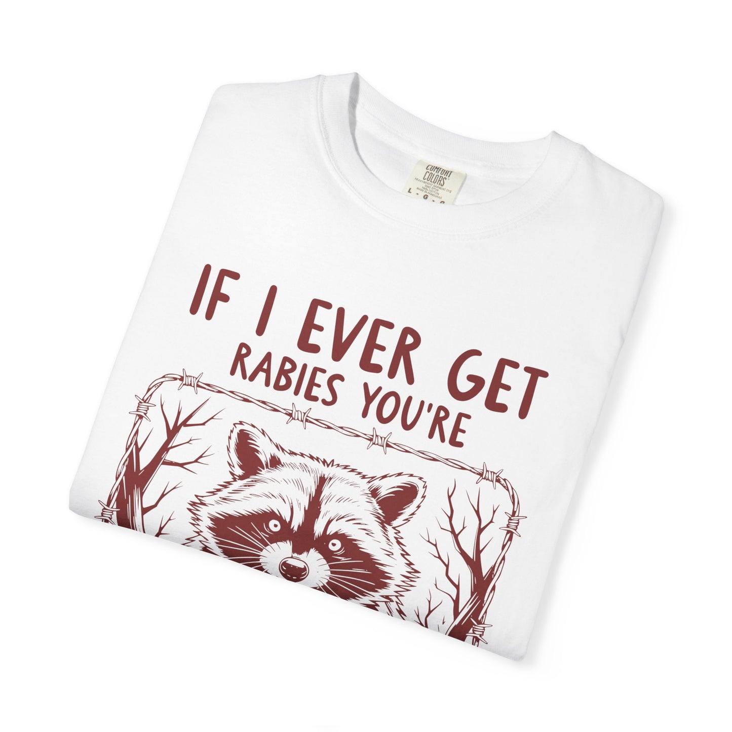 Funny Racoon Bitin' List Tee