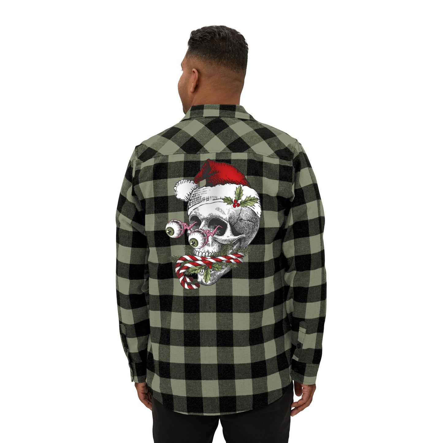 Christmas Skull Flannel Shirt