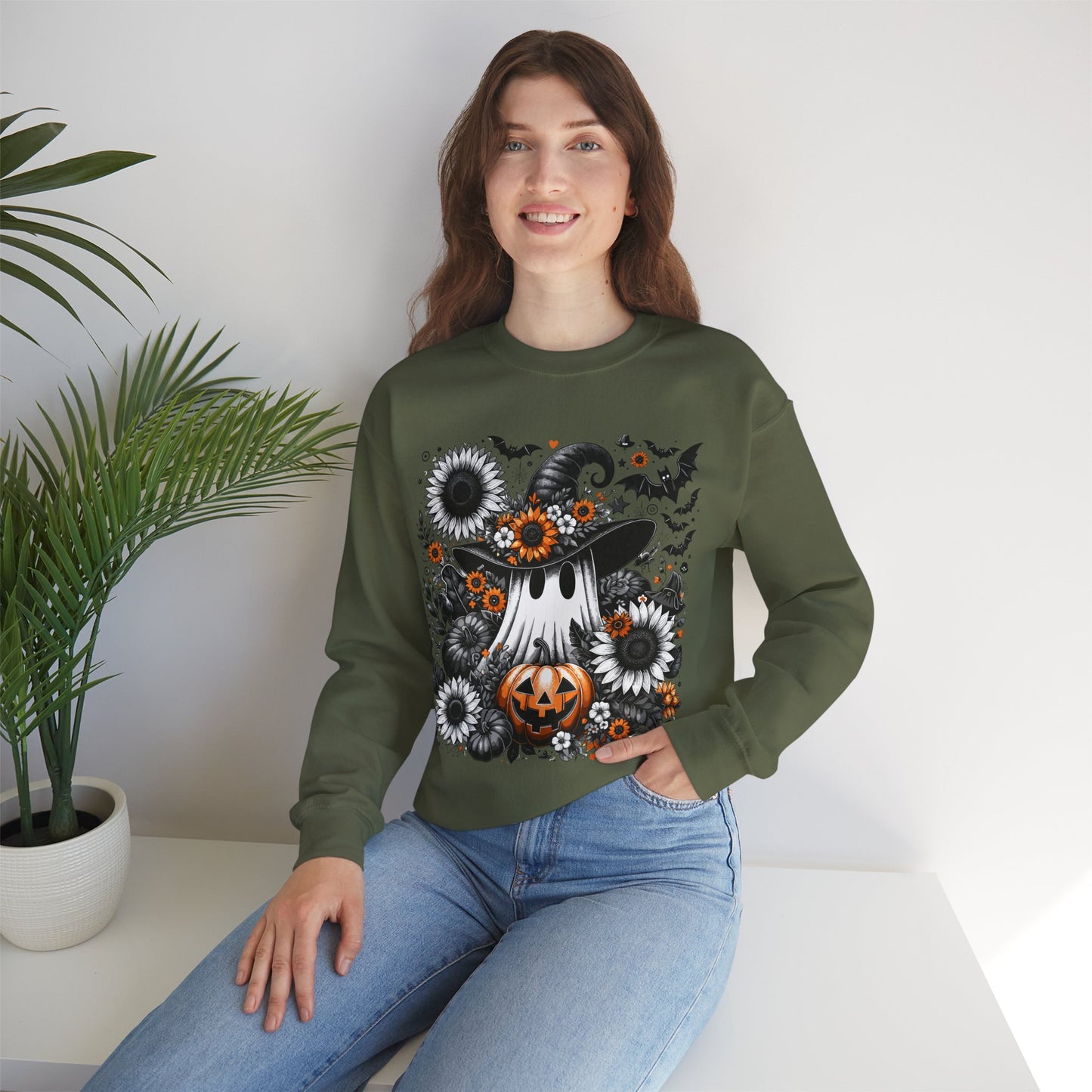 Spooky Floral Halloween Sweatshirt
