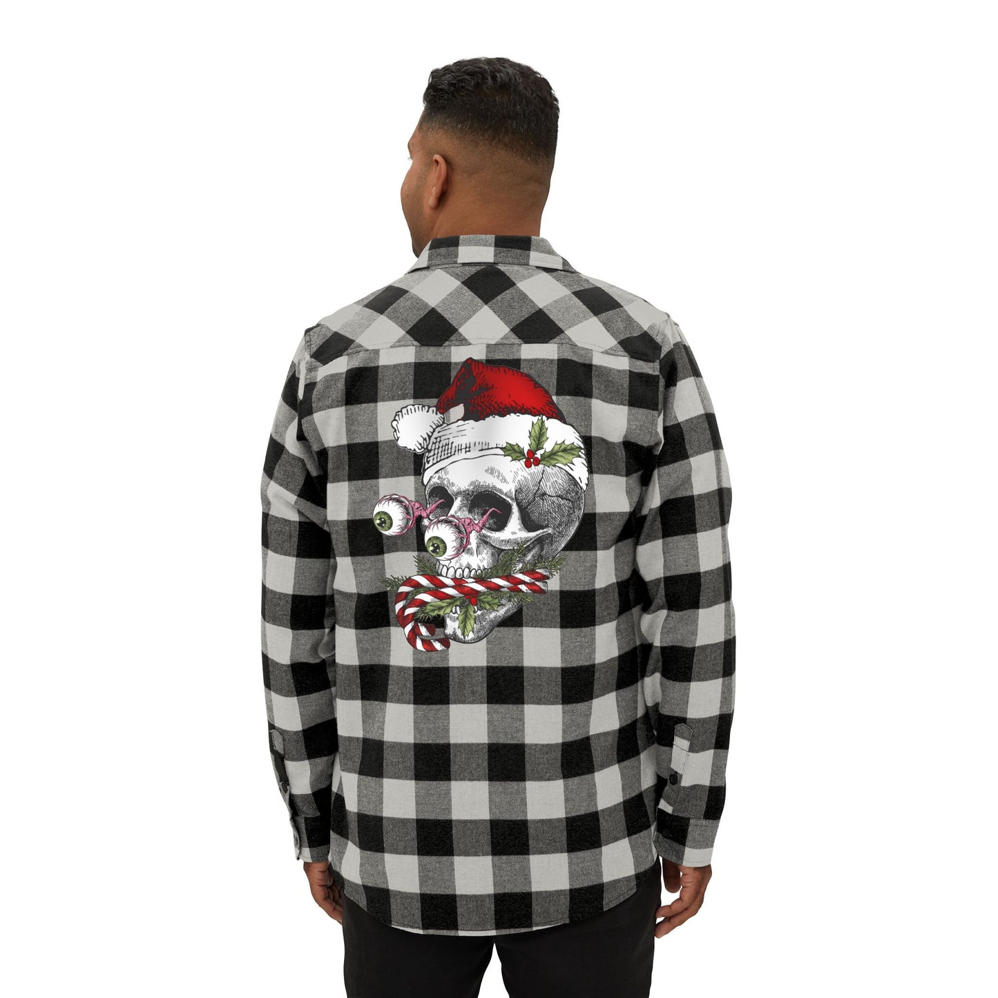 Christmas Skull Flannel Shirt