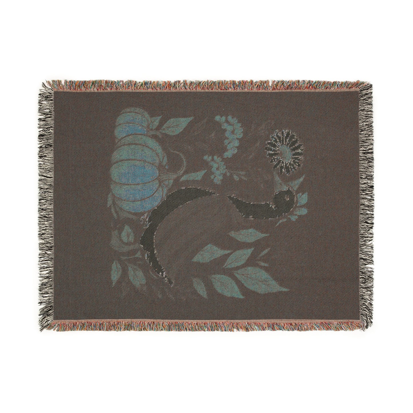Cozy Woven Blanket - Autumn Halloween Silly Goose