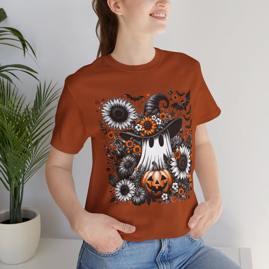 Halloween Ghost and Pumpkin Tee