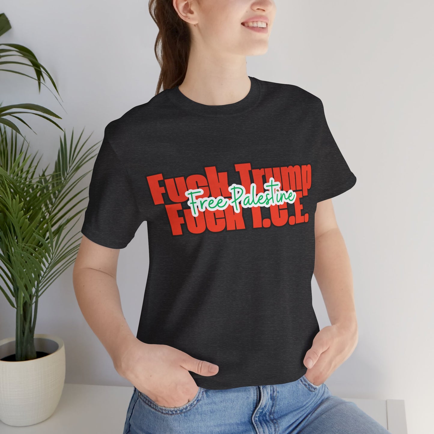 Free Palestine, Anti Trump, Anti I.C.E Tee