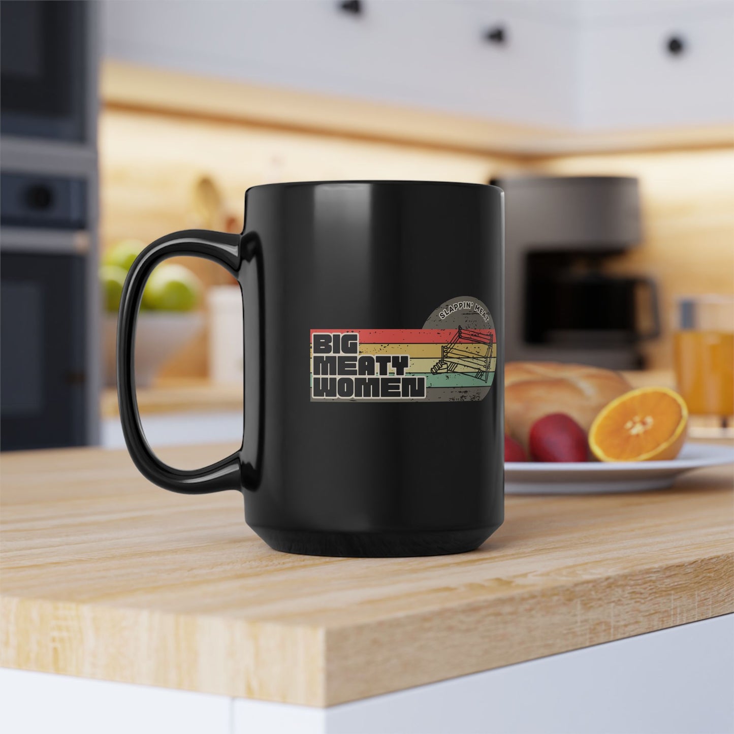 Vintage Big Meaty Women Black Mug