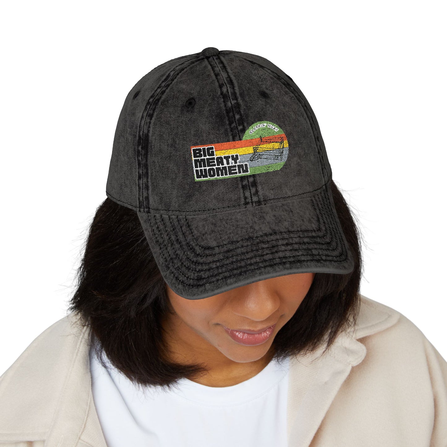 Vintage Big Meaty Women Embroidered Cap