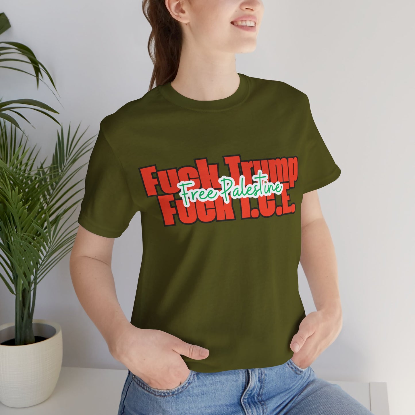 Free Palestine, Anti Trump, Anti I.C.E Tee