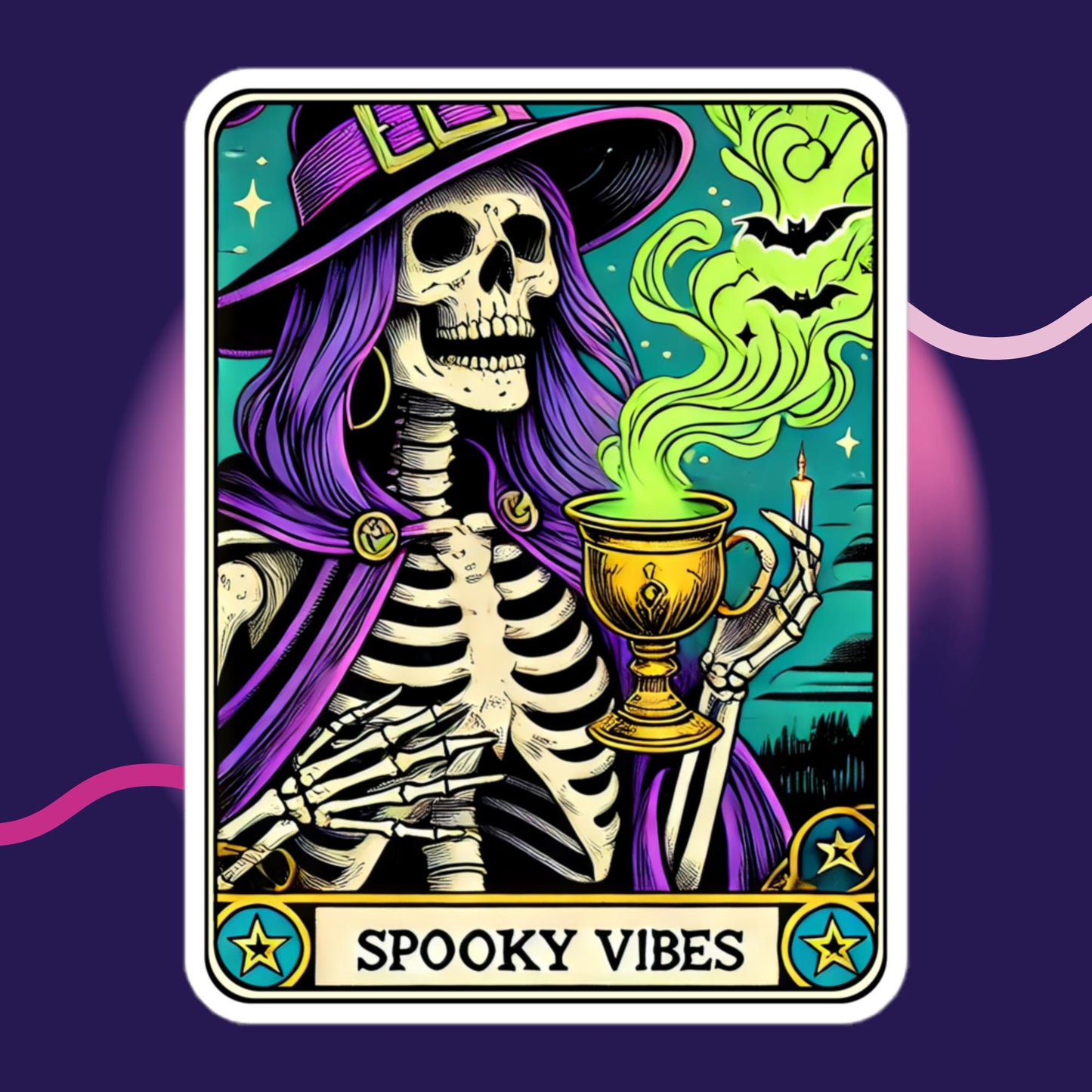 Spooky Vibes Tarot stickers
