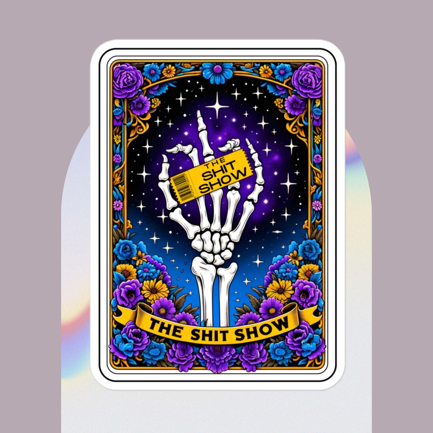 The Shit Show Ticket Tarot stickers