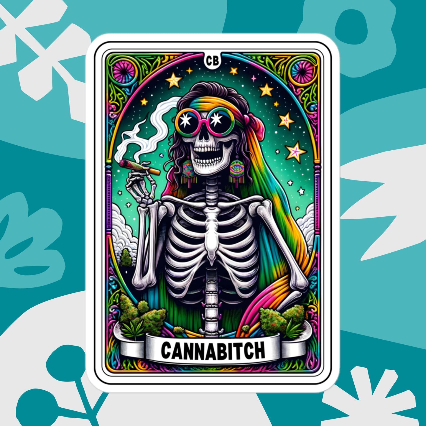 Cannabitch Tarot stickers