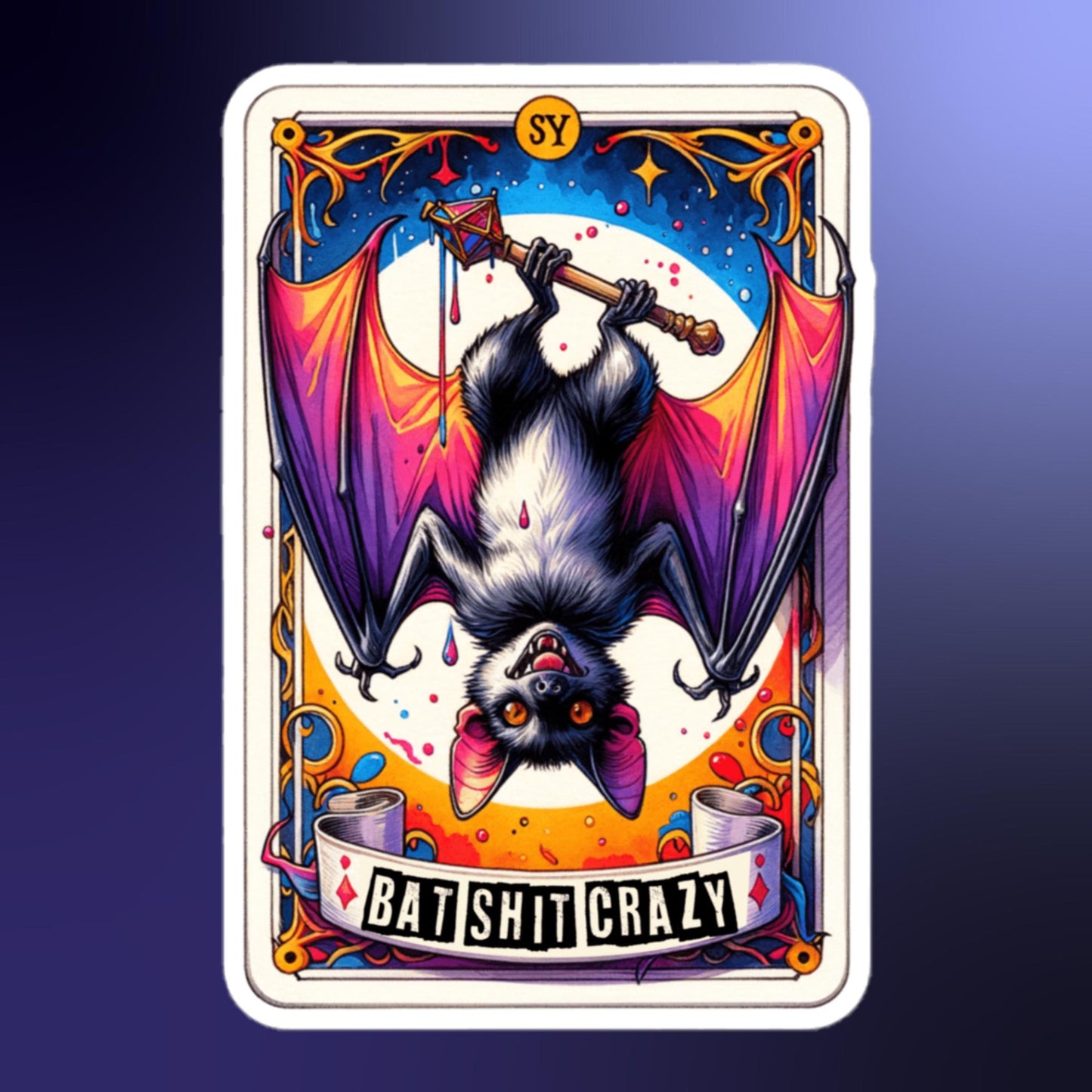 Bat Shit Crazy Tarot stickers