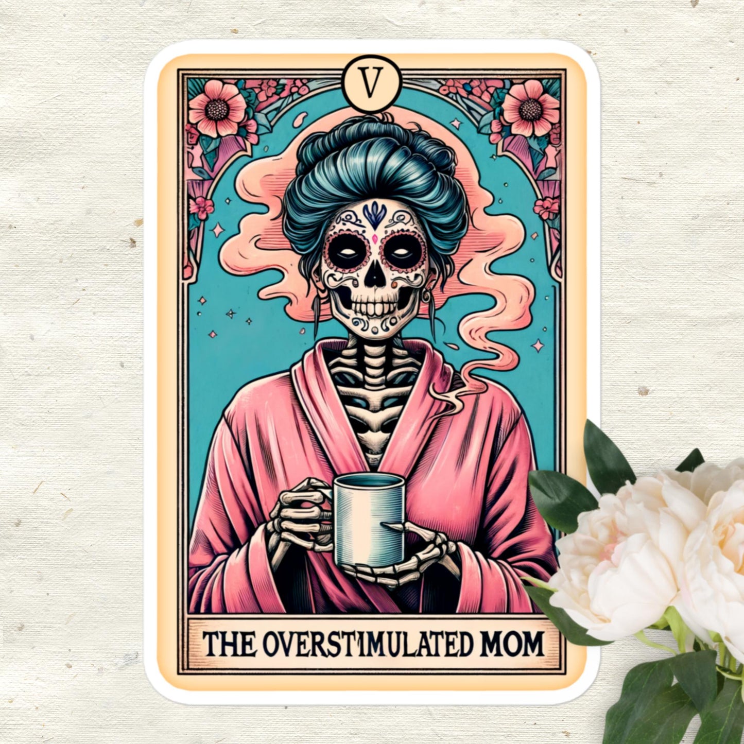 The Overstimulated Mom Tarot stickers