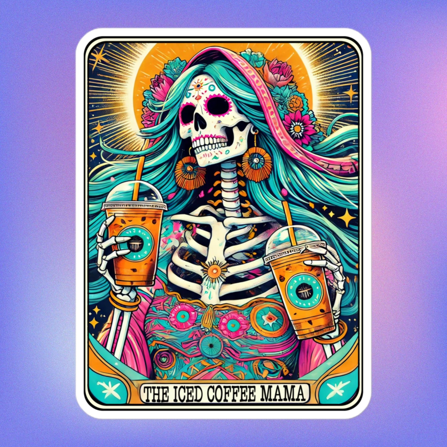 The Iced Coffee Mama Tarot stickers