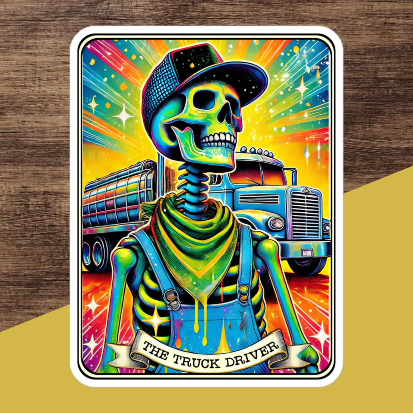 The Truck Driver 2 Tarot stickers