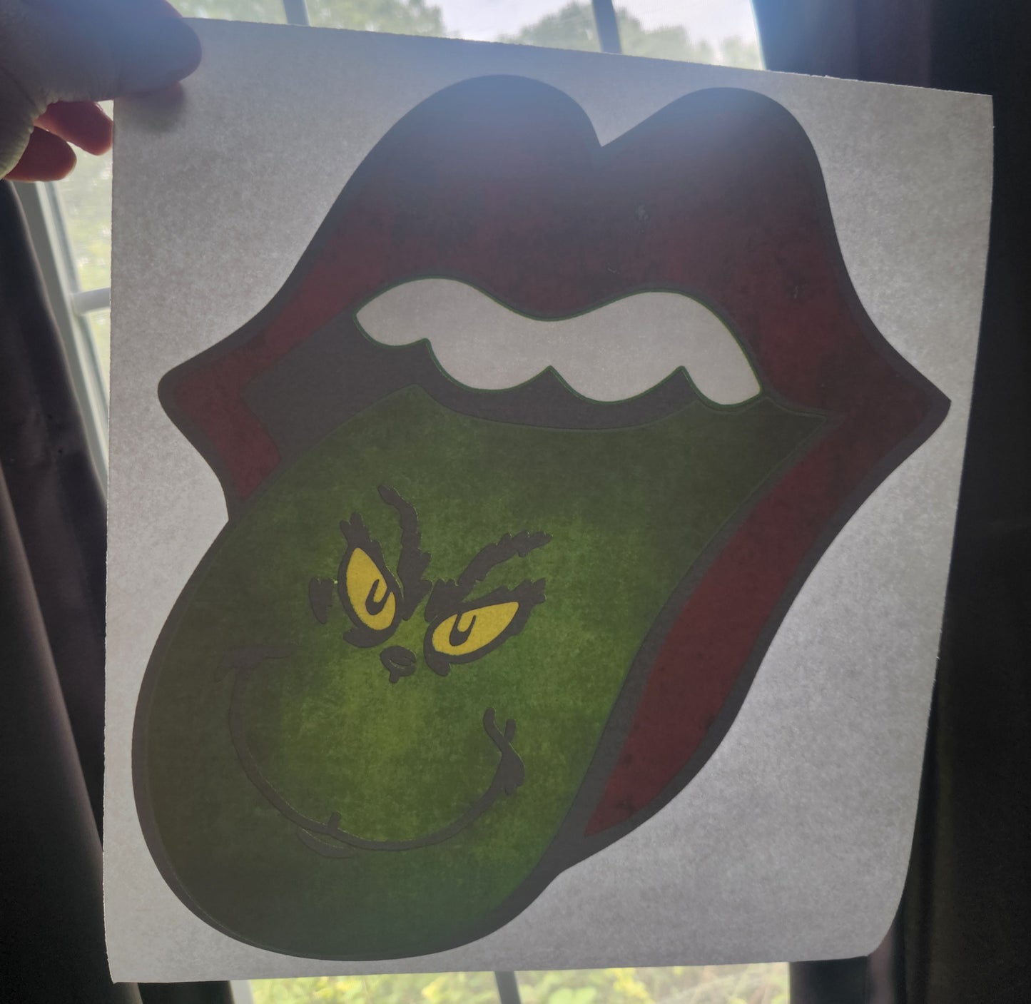 Green Christmas Tongue | Multicolor | Screenprint Transfer