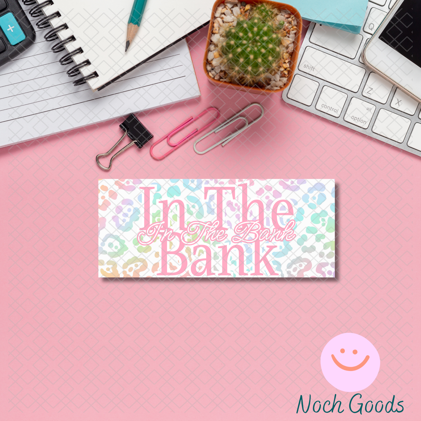 Pastel Neon Animal Print Money Placeholder | Cash Stuffing & Budgeting