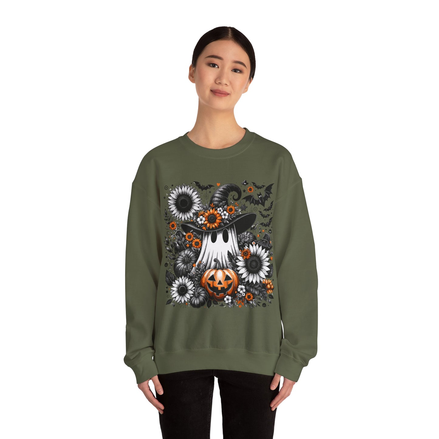 Spooky Floral Halloween Sweatshirt