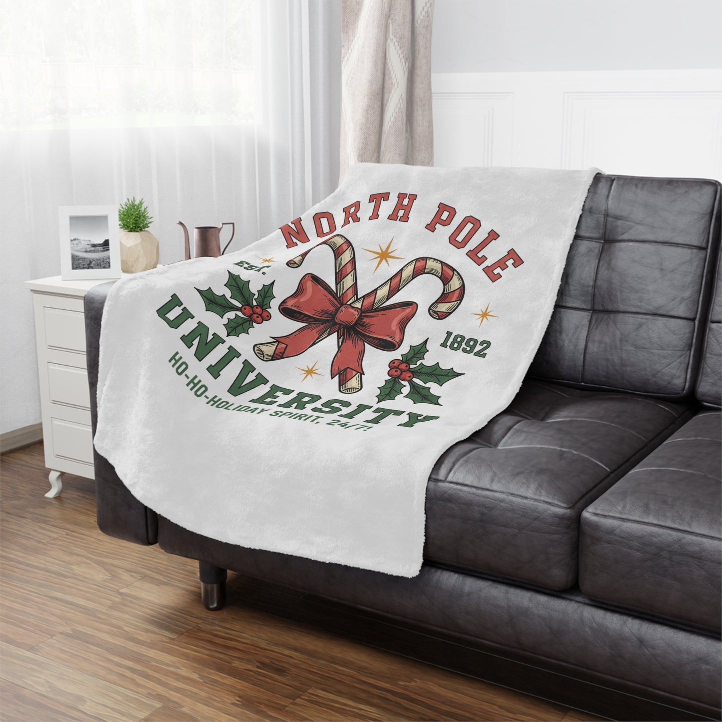 North Pole University Minky Blanket