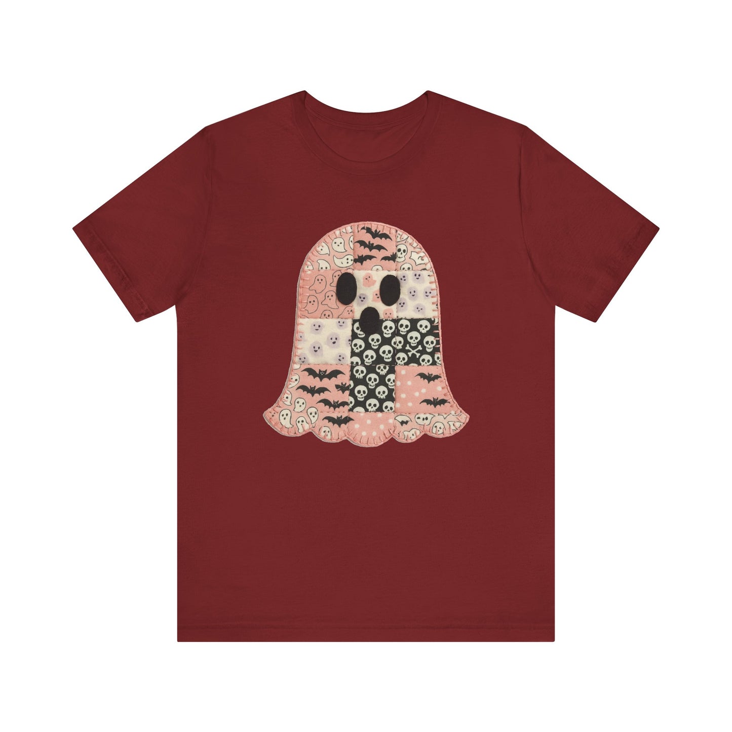 Cute Halloween Ghost Patchwork Tee